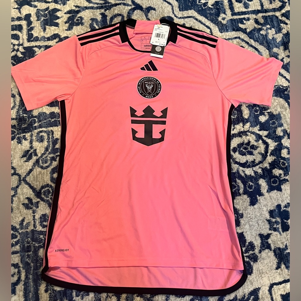 Adidas Messi Inter Miami CF 24/25 Home Soccer Jersey Men's L Pink